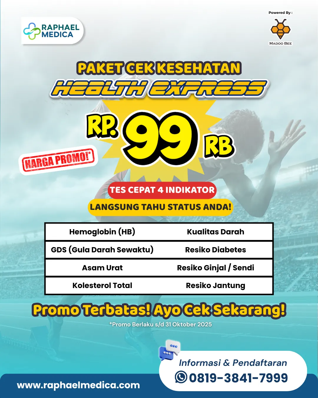Cek Kesehatan Lengkap - 🔥 PROMO 99 RIBU! Tes Cepat 4 Indikator, Langsung Tahu Status Anda di Sukamaju Baru